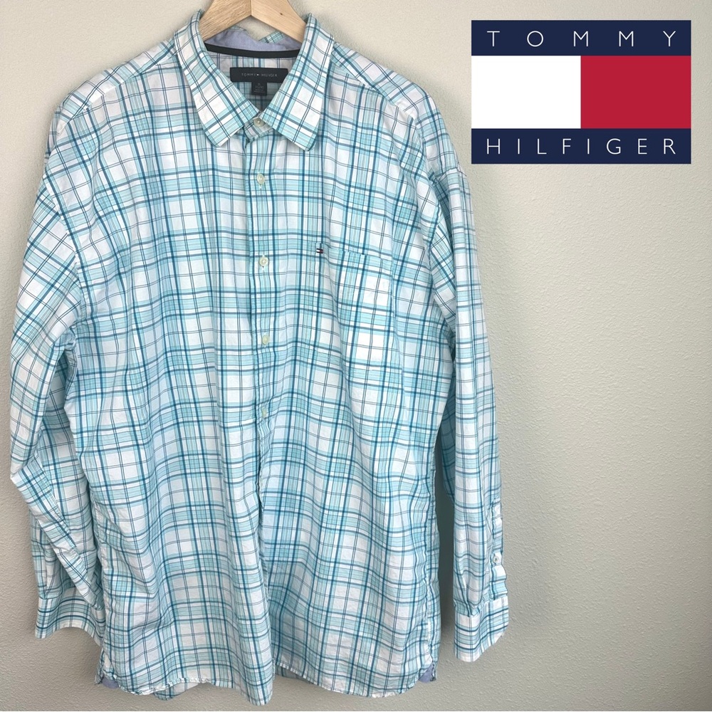 Tommy Hilfiger long-sleeve plaid‎ button-down shirt